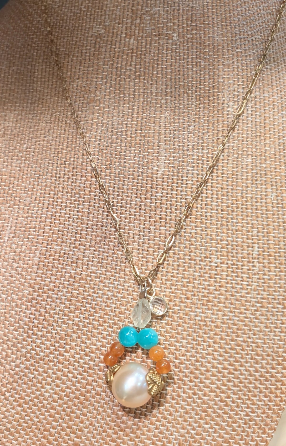 Gold Vermeil Pearl Necklace